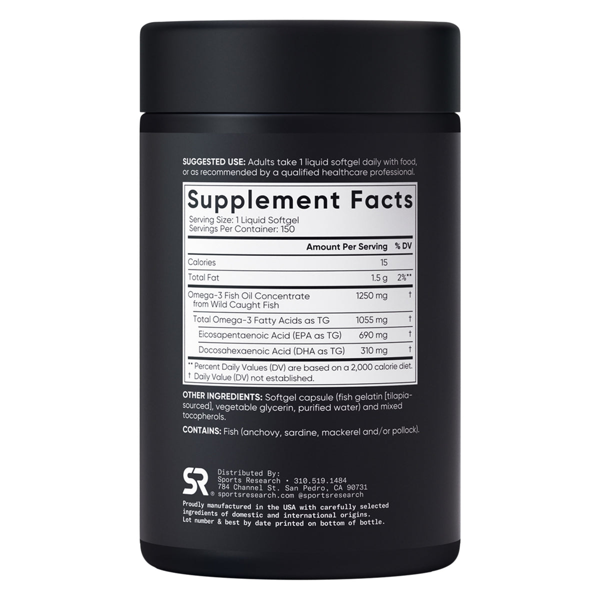 Sports Research Triple Strength Omega-3 Fish Oil, 150 Fish Softgels - product image 6
