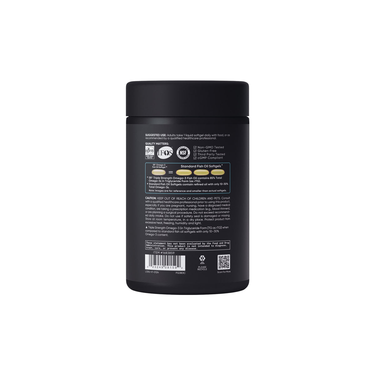 Sports Research Triple Strength Omega-3 Fish Oil, 150 Fish Softgels - product image 3