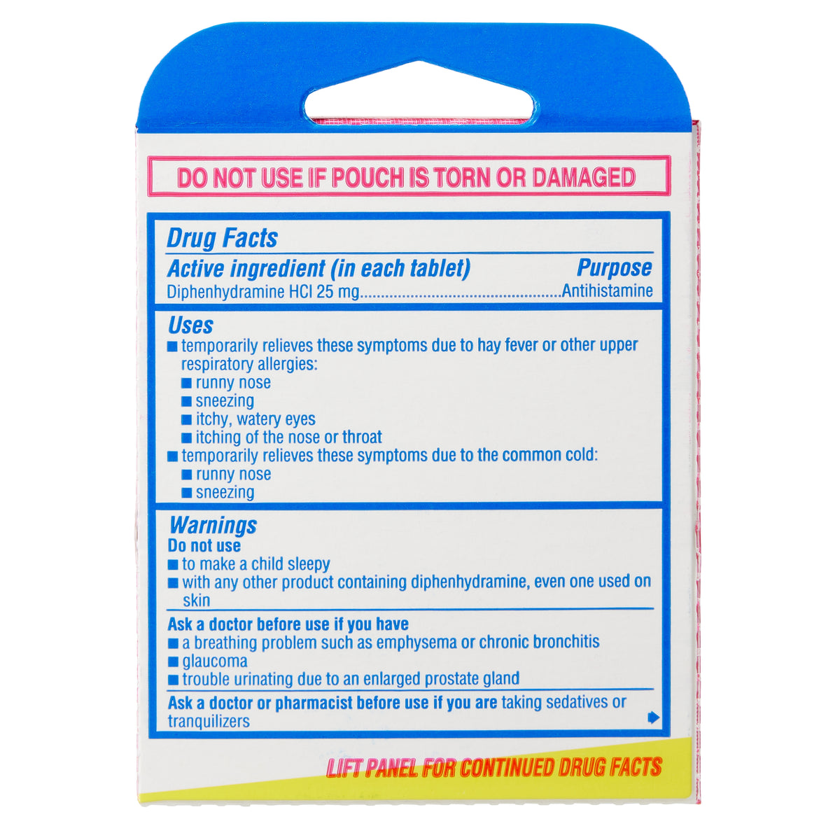 Benadryl Allergy, Diphenhydramine HCI 25 mg Ultratabs, 6 Trial Packs - product image 4
