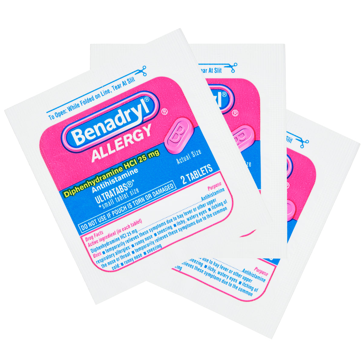 Benadryl Allergy, Diphenhydramine HCI 25 mg Ultratabs, 6 Trial Packs - product image 5