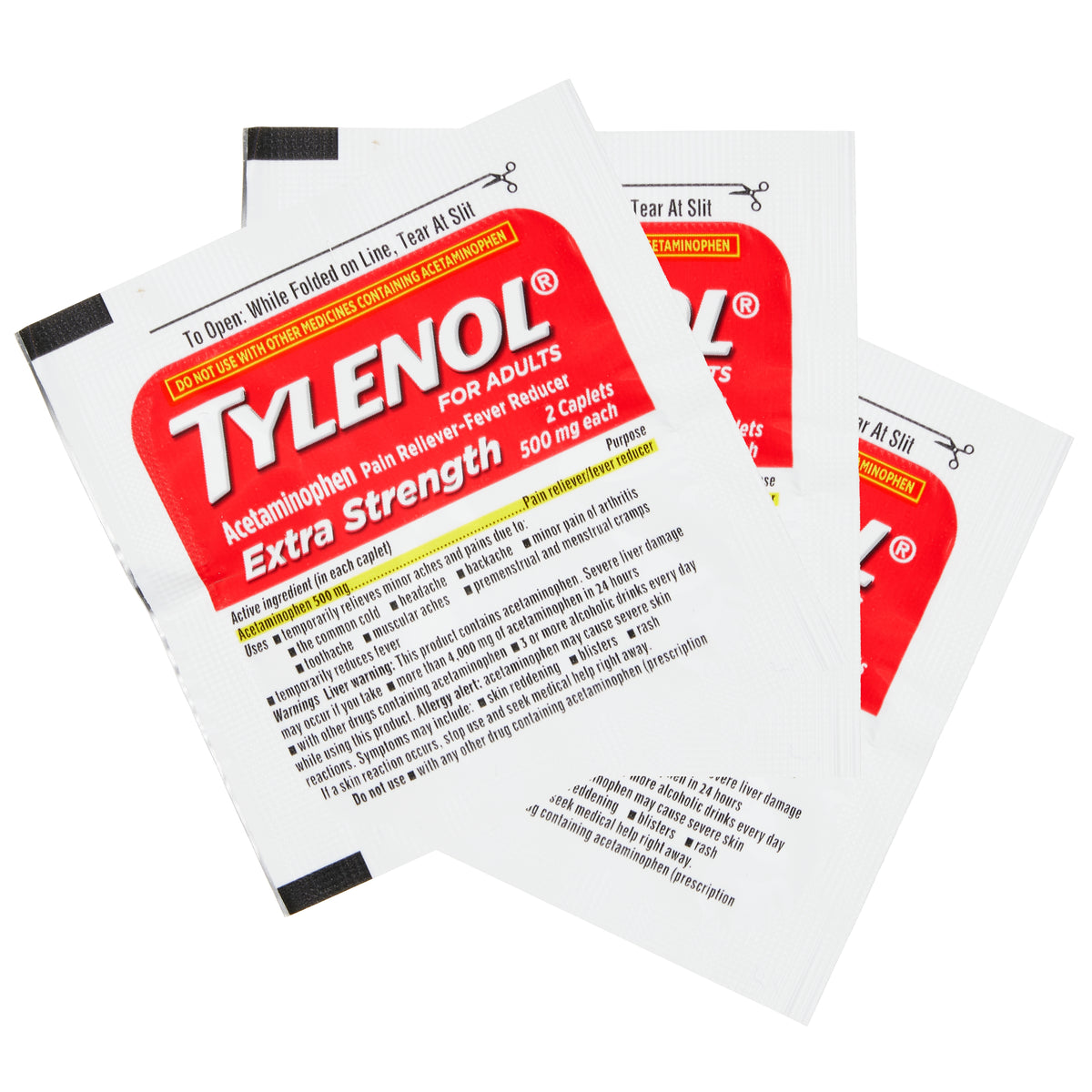 Tylenol Extra Strength Acetaminophen, 500mg, 3 Pouches of 2 Caplets, 6 Trial Packs - product image 5