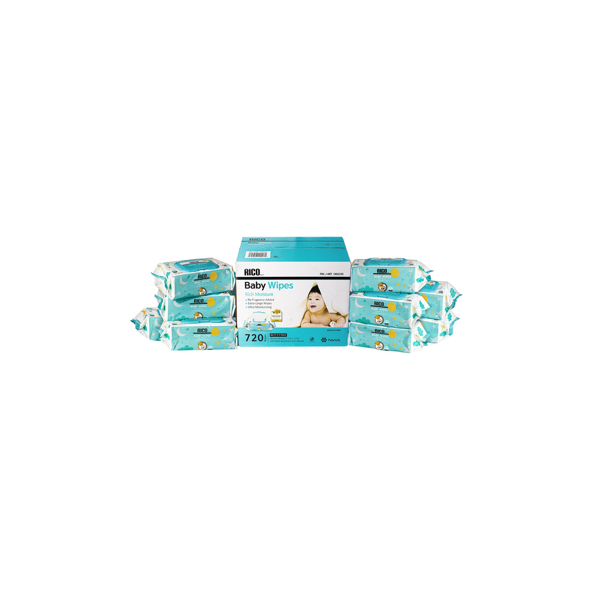 RICO Baby Wipes, Fragrance Free, 720 ct - product image 2
