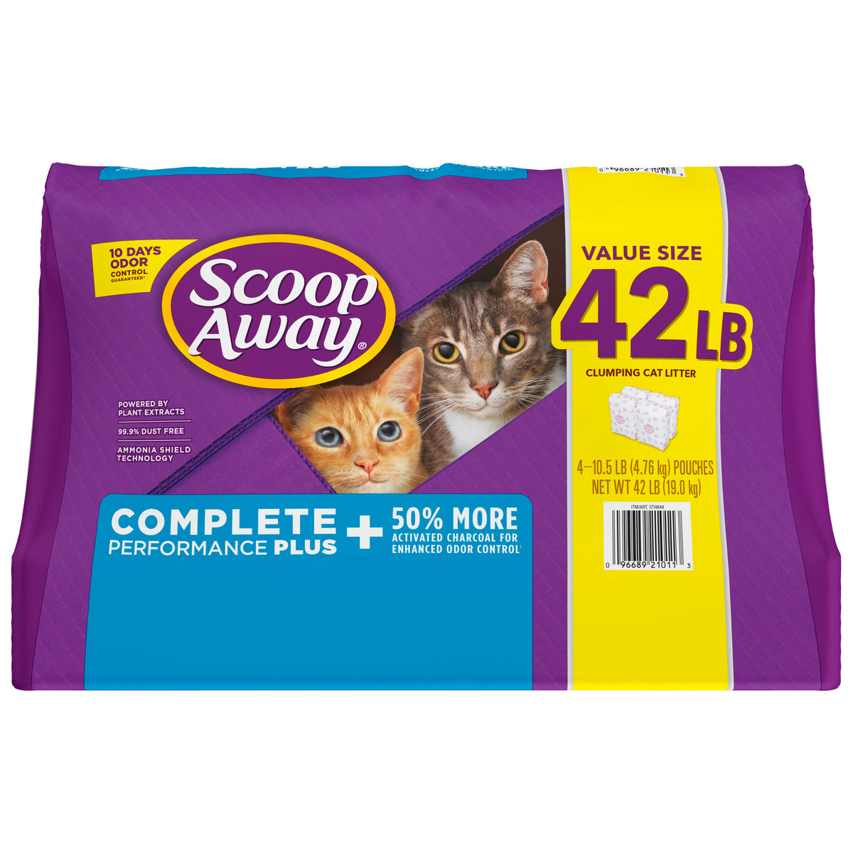 Scoop Away Complete Performance Plus, Clumping Cat Litter, Fresh Scent, 10.5 lbs, 4 ct - product image 5