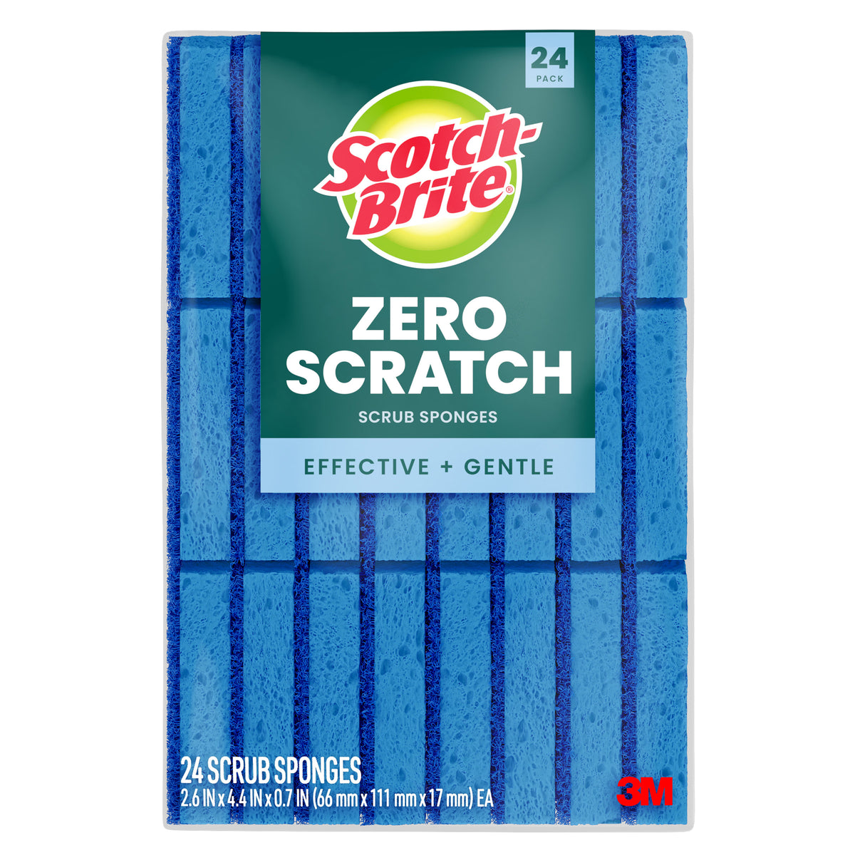 Scotch-Brite Scrub Sponges, Zero Scratch, Blue, 24 ct - product image 8