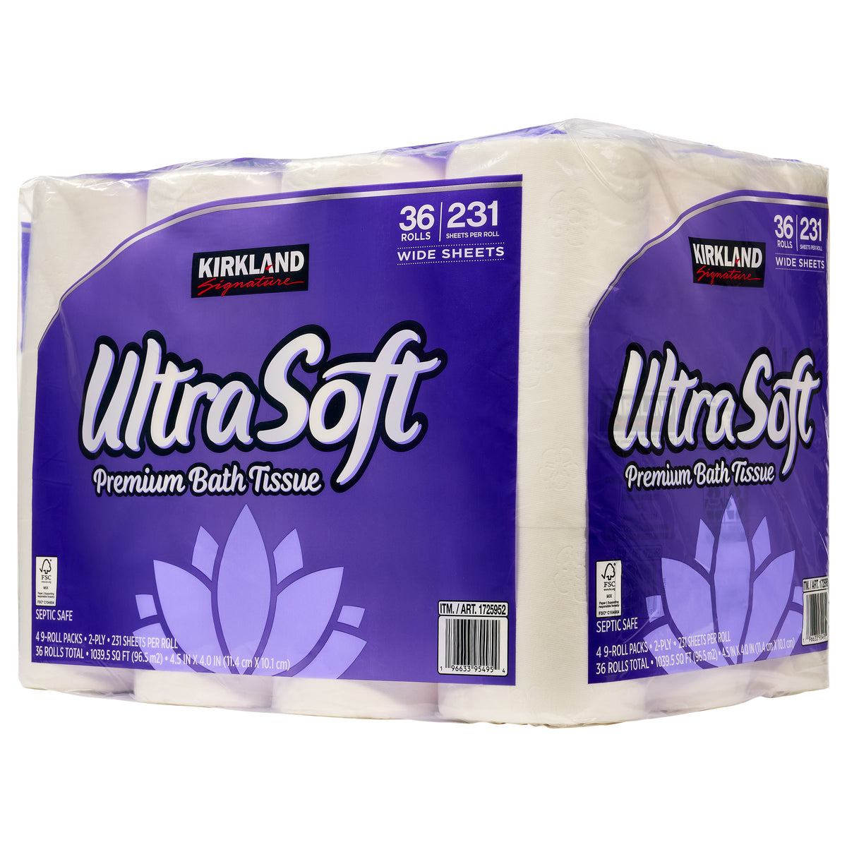 Kirkland Signature UltraSoft Premium Bath Tissue, 2-Ply, 4.5" x 4.0", 231 Sheets, 36 ct - product image 6