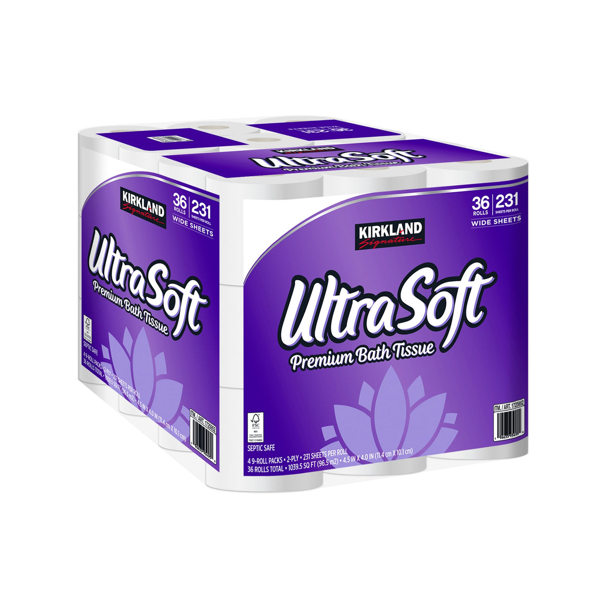 Kirkland Signature UltraSoft Premium Bath Tissue, 2-Ply, 4.5" x 4.0", 231 Sheets, 36 ct - product image 12
