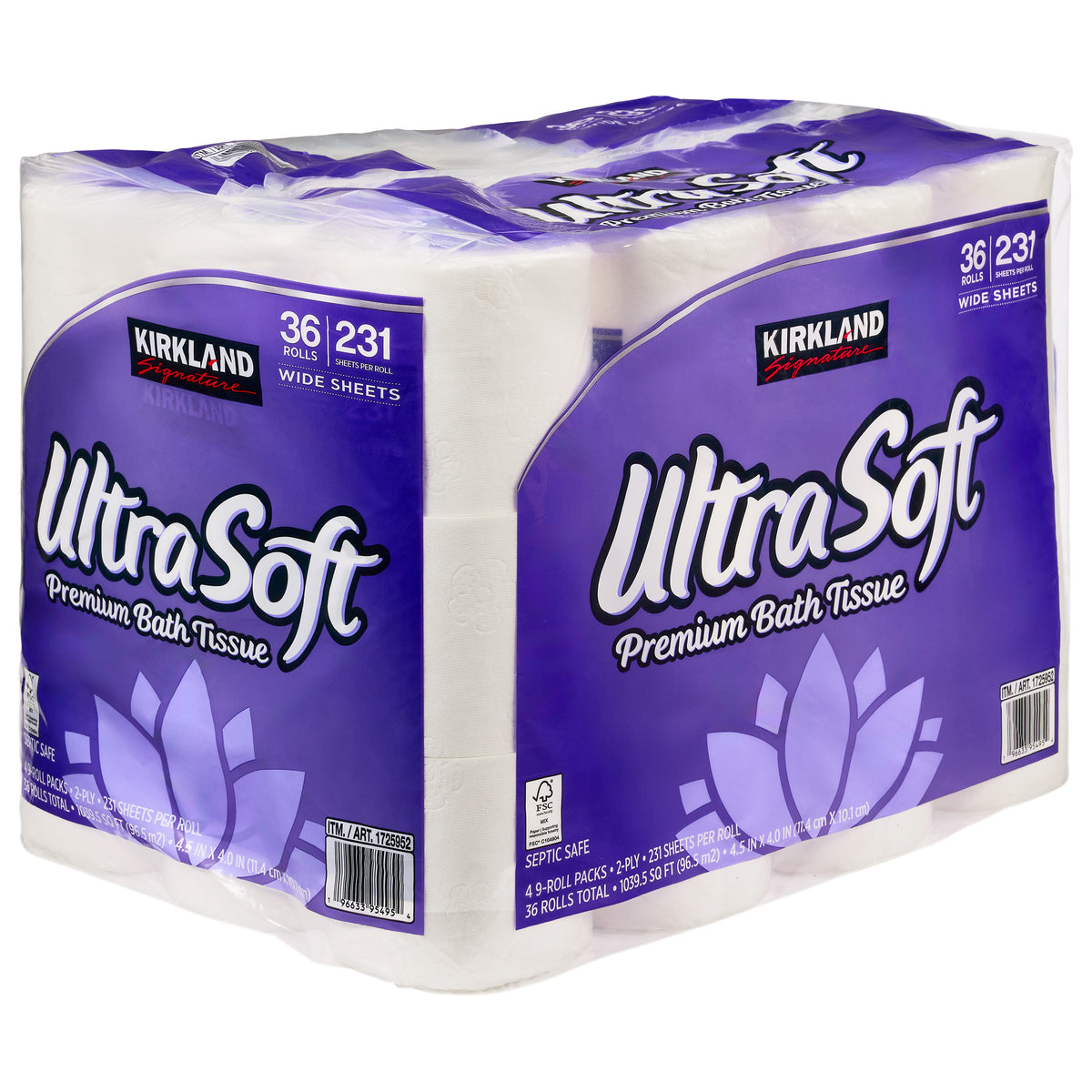 Kirkland Signature UltraSoft Premium Bath Tissue, 2-Ply, 4.5" x 4.0", 231 Sheets, 36 ct - product image 7