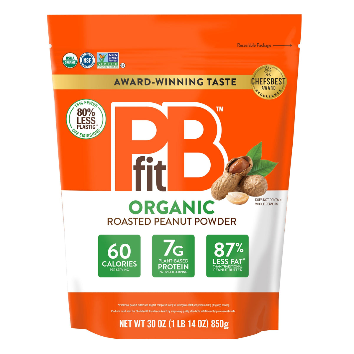 PBfit Organic Peanut Butter Powder, 30 oz - product image 5