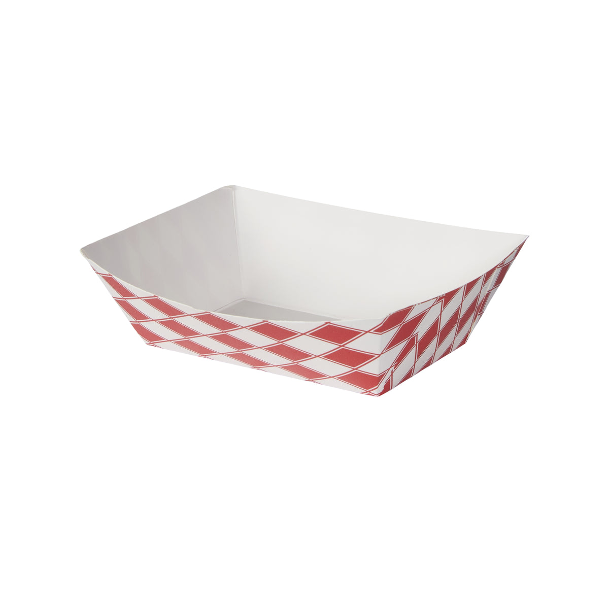 Vital International Solutions Paper Food Tray, 1 lb, Red/White Check, 1000 ct - product image 1