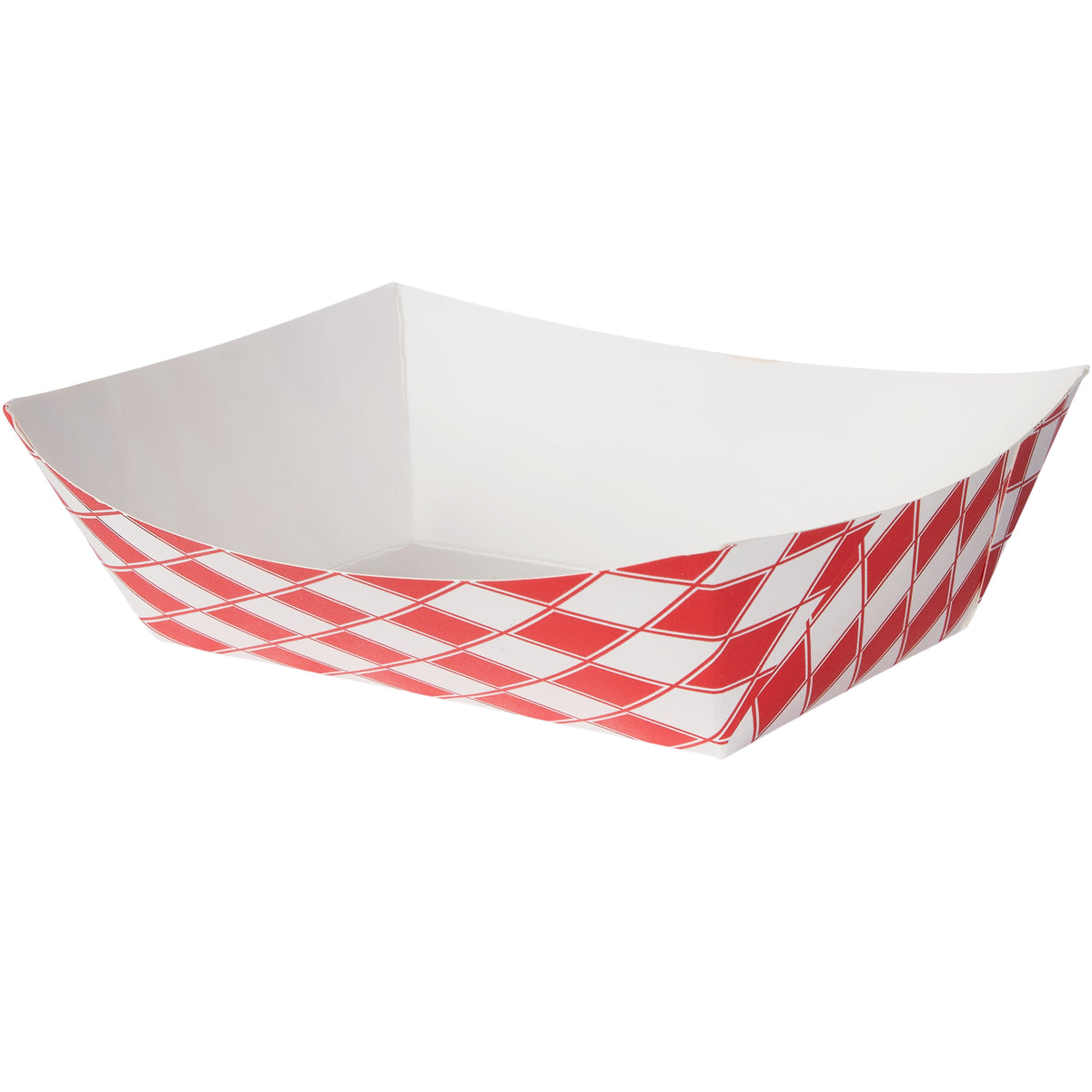 Vital International Solutions Paper Food Tray, 3 lb, Red/White Check, 500 ct - product image 1