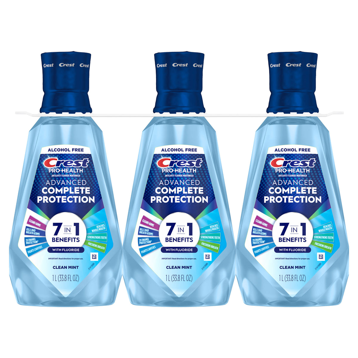 Crest Pro-Health Mouthwash with Fluoride, Advanced Complete Protection, 33.8 fl oz, 3 ct - product image 3