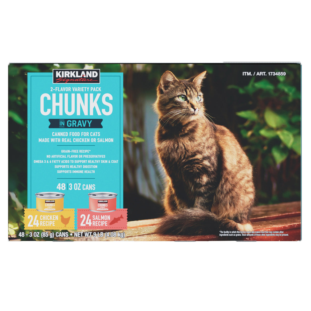 Kirkland Signature Canned Cat Food, Chunks in Gravy, Variety Pack, 3 oz, 48 ct - product image 6