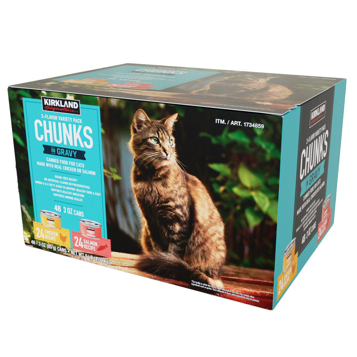 Kirkland Signature Canned Cat Food, Chunks in Gravy, Variety Pack, 3 oz, 48 ct - product image 13