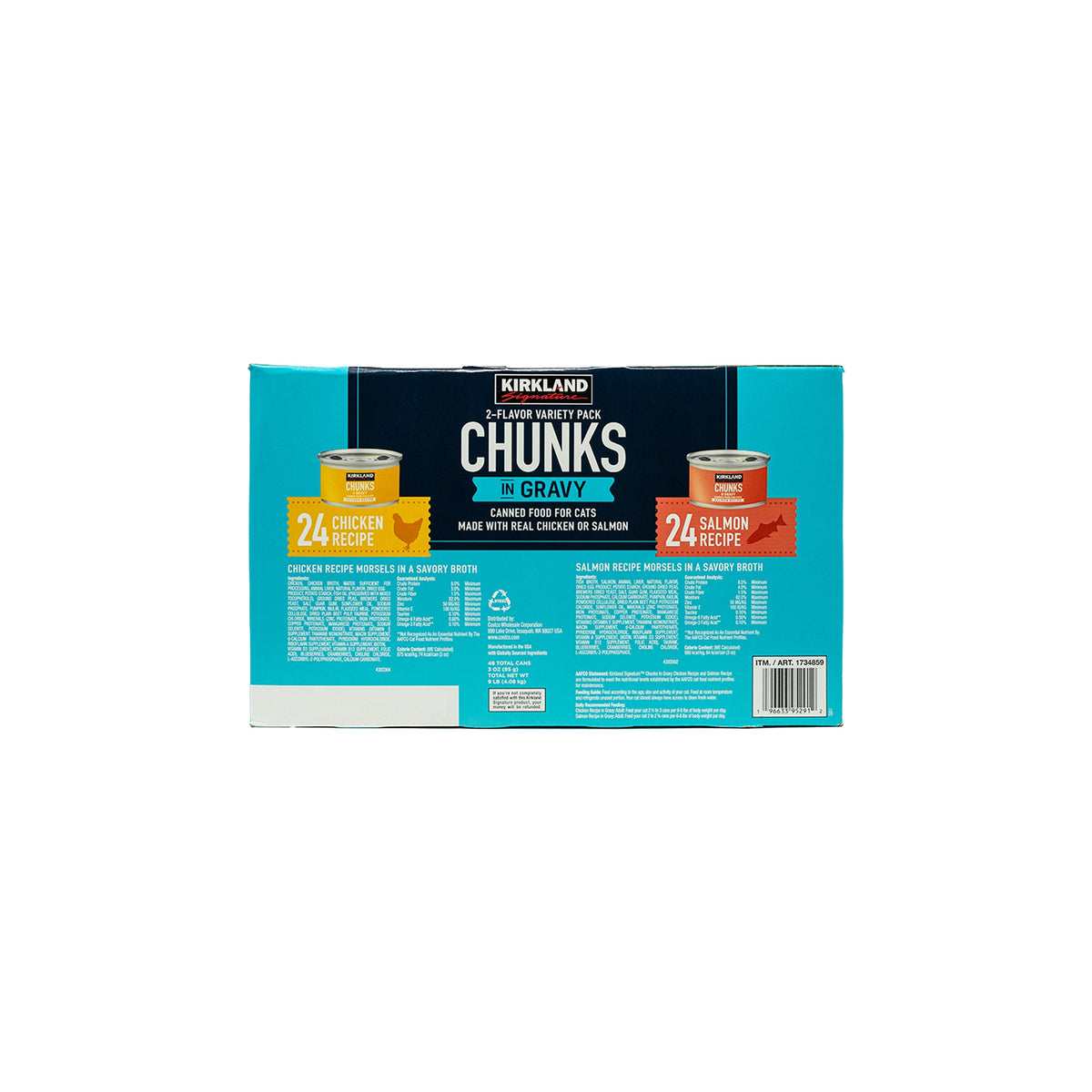 Kirkland Signature Canned Cat Food, Chunks in Gravy, Variety Pack, 3 oz, 48 ct - product image 5