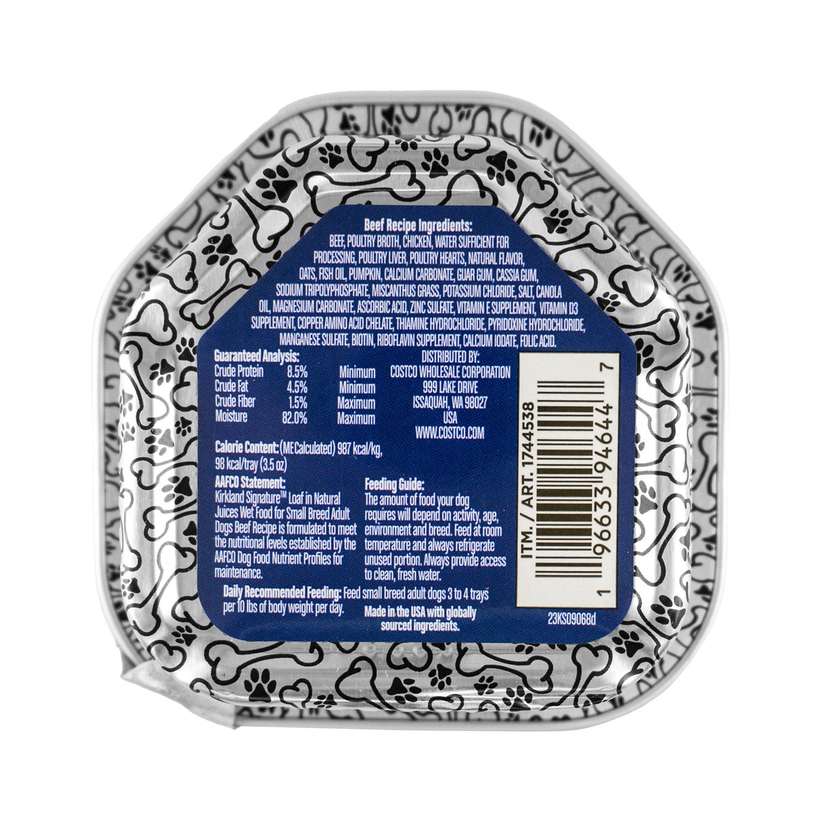 Kirkland Signature Loaf Wet Dog Food, Small Breed Adult Dogs, Variety Pack, 3.5 oz, 45 ct - product image 2