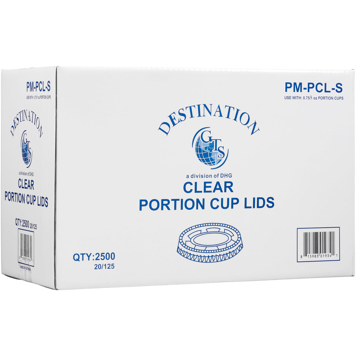 Vital International Solutions Portion Cup Lids, 1 oz, Clear, 2500 ct - product image 2