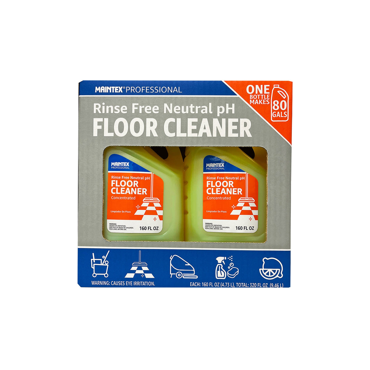 Maintex Professional Floor Cleaner, Rinse Free Neutral pH, Concentrated, 160 fl oz, 2 ct - product image 4