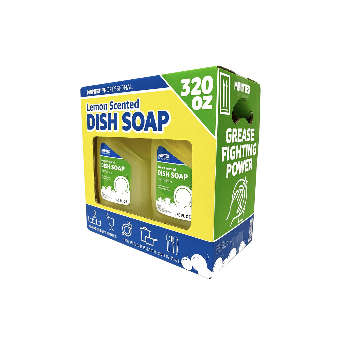 Maintex Professional High Sudsing Liquid Dish Soap, Lemon Scent, 160 fl oz, 2 ct - product image 2