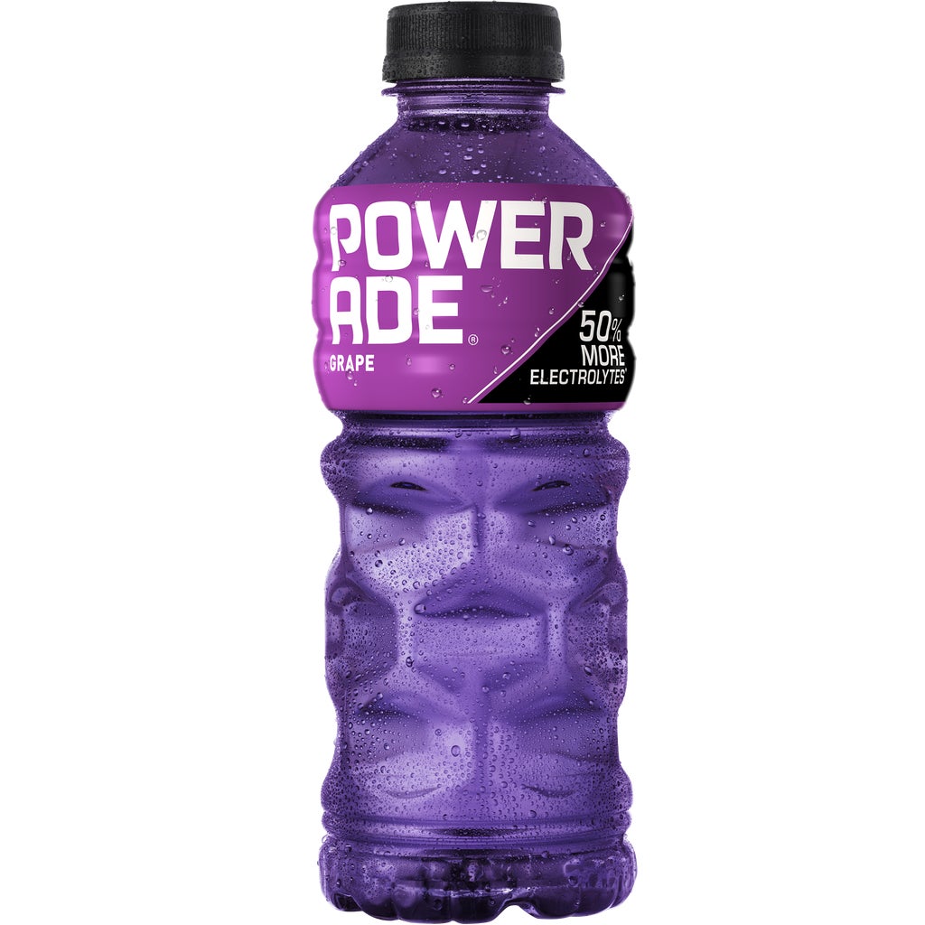 POWERADE Grape sports drink, individual 20 fl oz bottle; listing contains 24 bottles