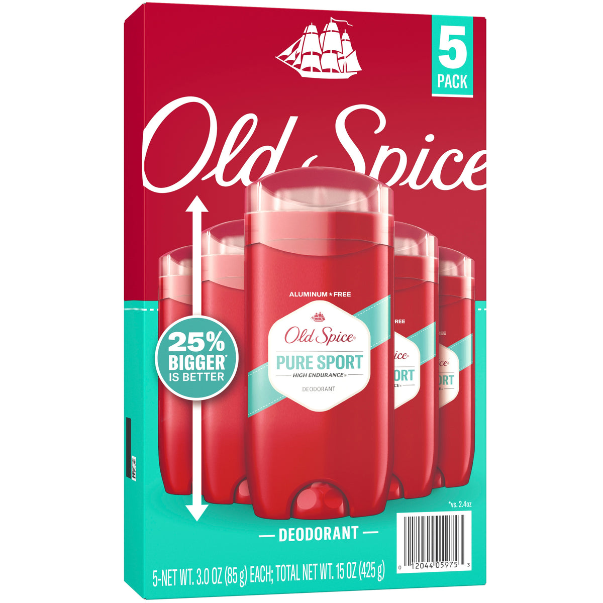 Old Spice High Endurance Deodorant, Pure Sport, 3 oz, 5 ct - product image 4