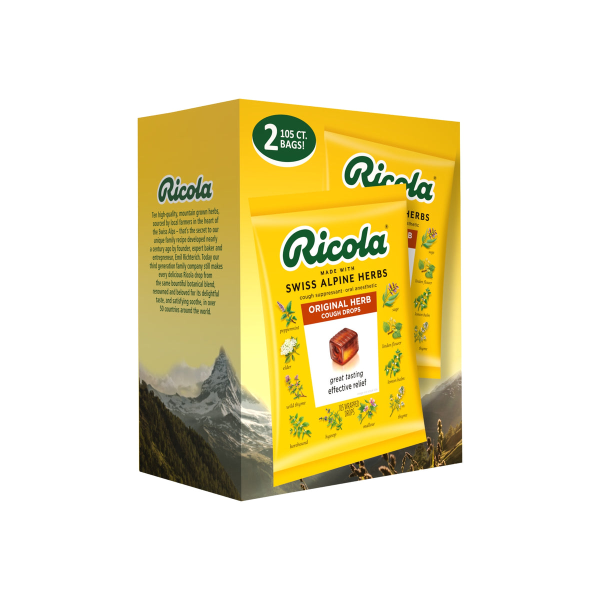 Ricola Original Herb Cough Drops, 105 Drops, 2 ct - product image 2
