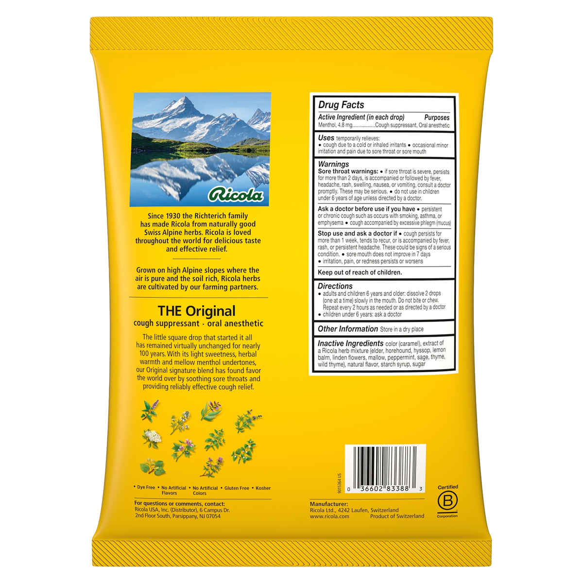 Ricola Original Herb Cough Drops, 105 Drops, 2 ct - product image 5