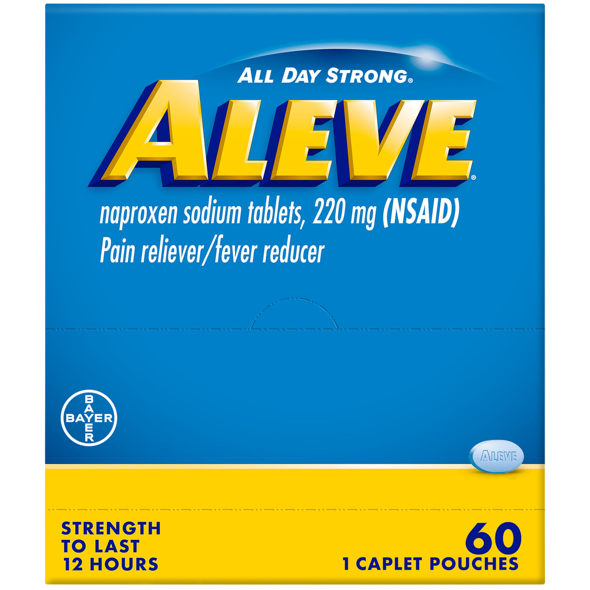 Aleve Naproxen Sodium Caplets, 220 mg, 60 ct - product image 2