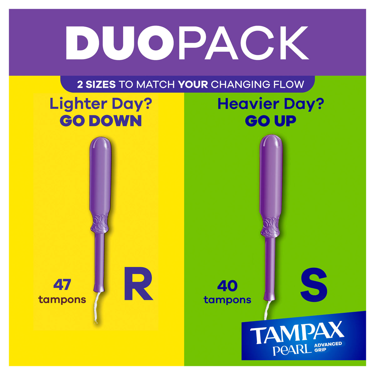 Tampax Pearl Tampons, Regular and Super Duo-Pack, 87 ct - product image 6