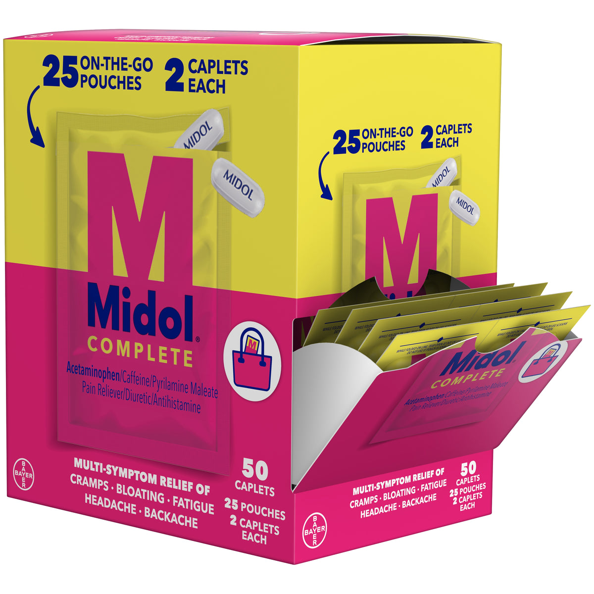 Midol Complete Acetaminophen Caplets, 2 caplets, 25 ct - product image 3