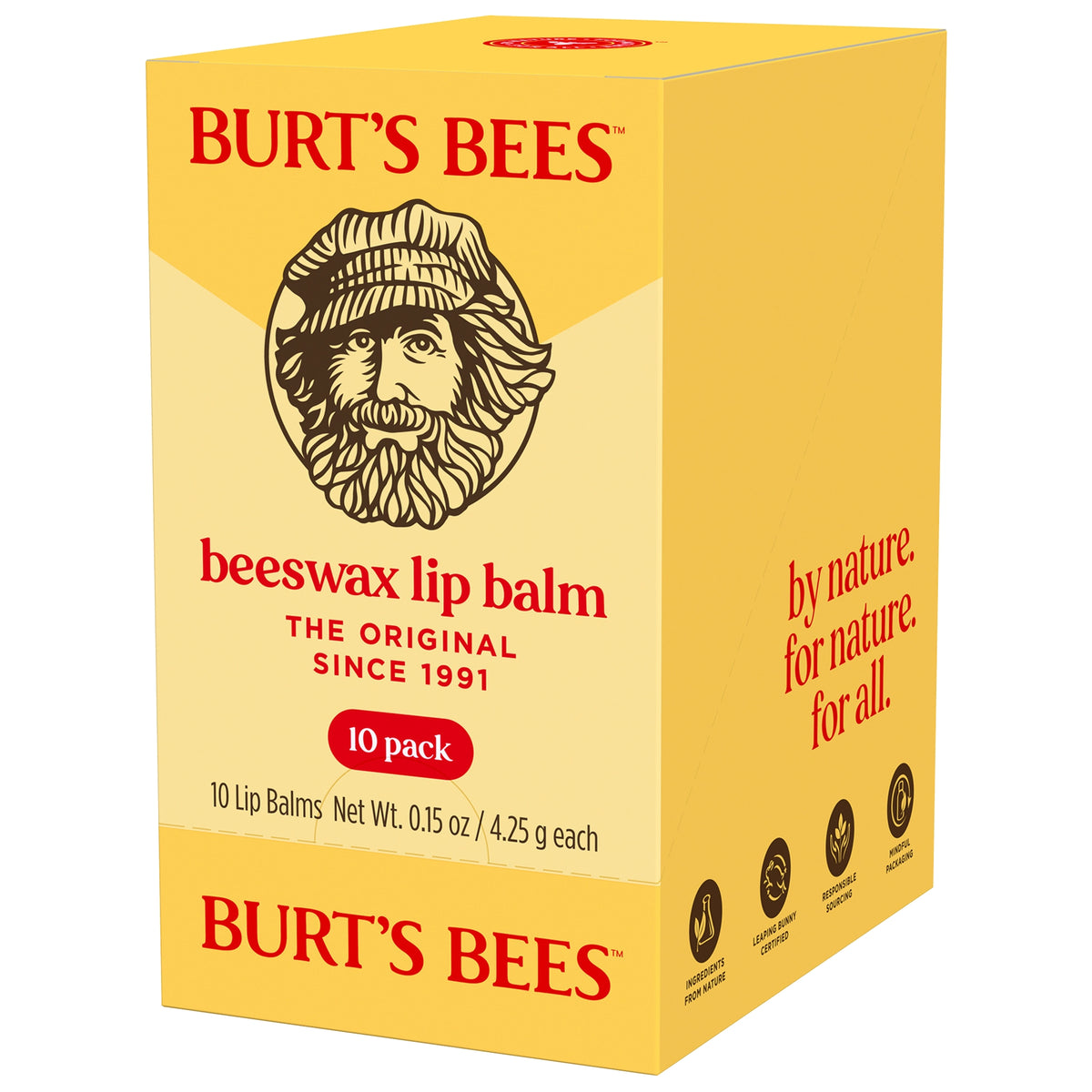 Burt's Bees Beeswax Lip Balm, 0.15 oz, 10 ct - product image 1