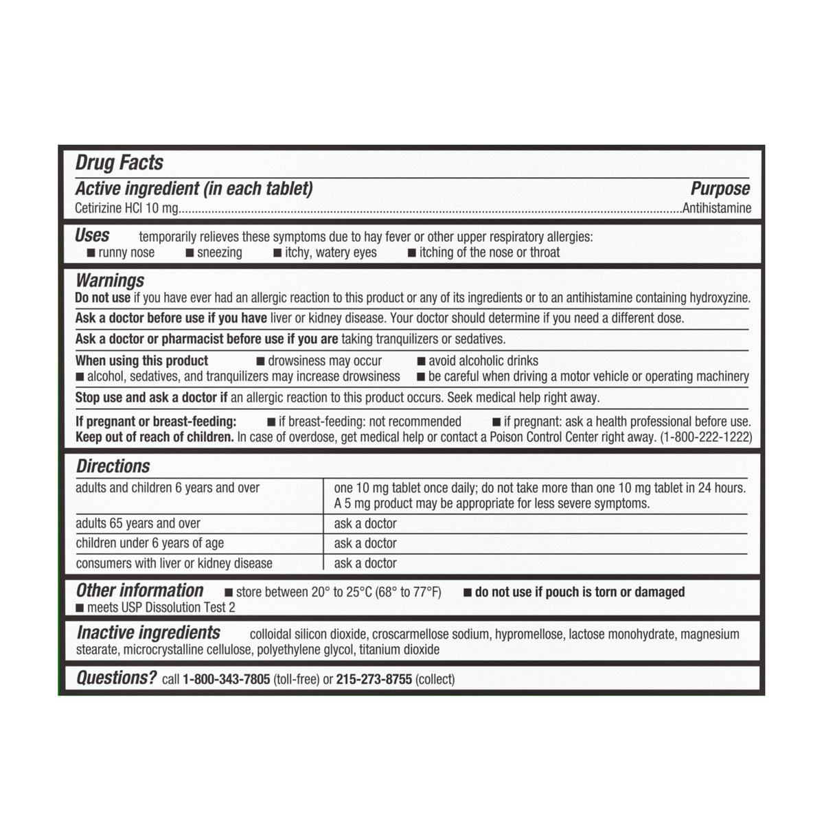ZYRTEC Allergy Antihistamine Cetirizine HCI, Indoor & Outdoor, 10 mg, 50 Tablets - product image 2