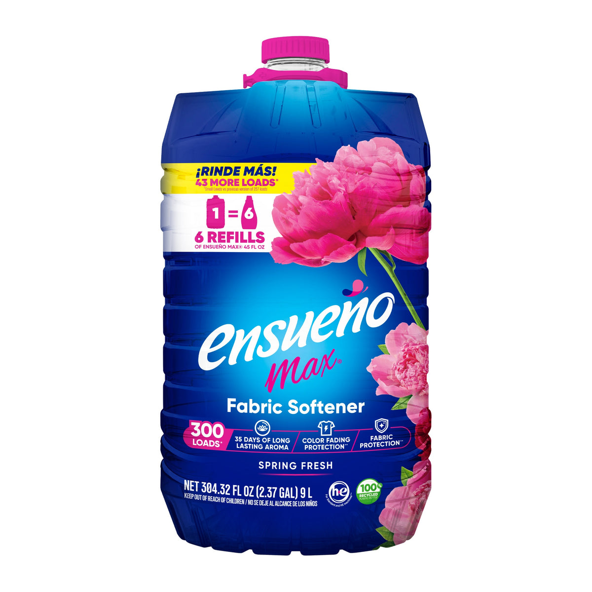 Ensueno Max Fabric Softener, Spring Fresh, 300 Loads, 304 fl oz - product image 1