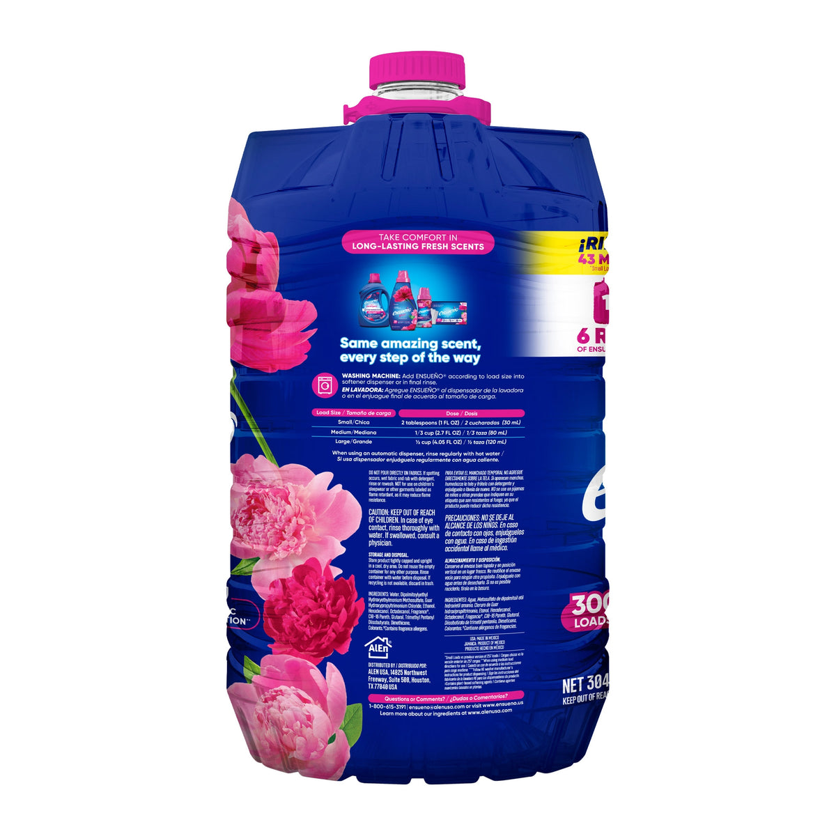 Ensueno Max Fabric Softener, Spring Fresh, 300 Loads, 304 fl oz - product image 3