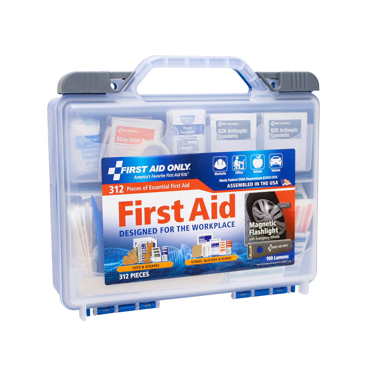 First Aid Only, Workplace First Aid Kit with Flashlight,  312 Pieces - product image 5