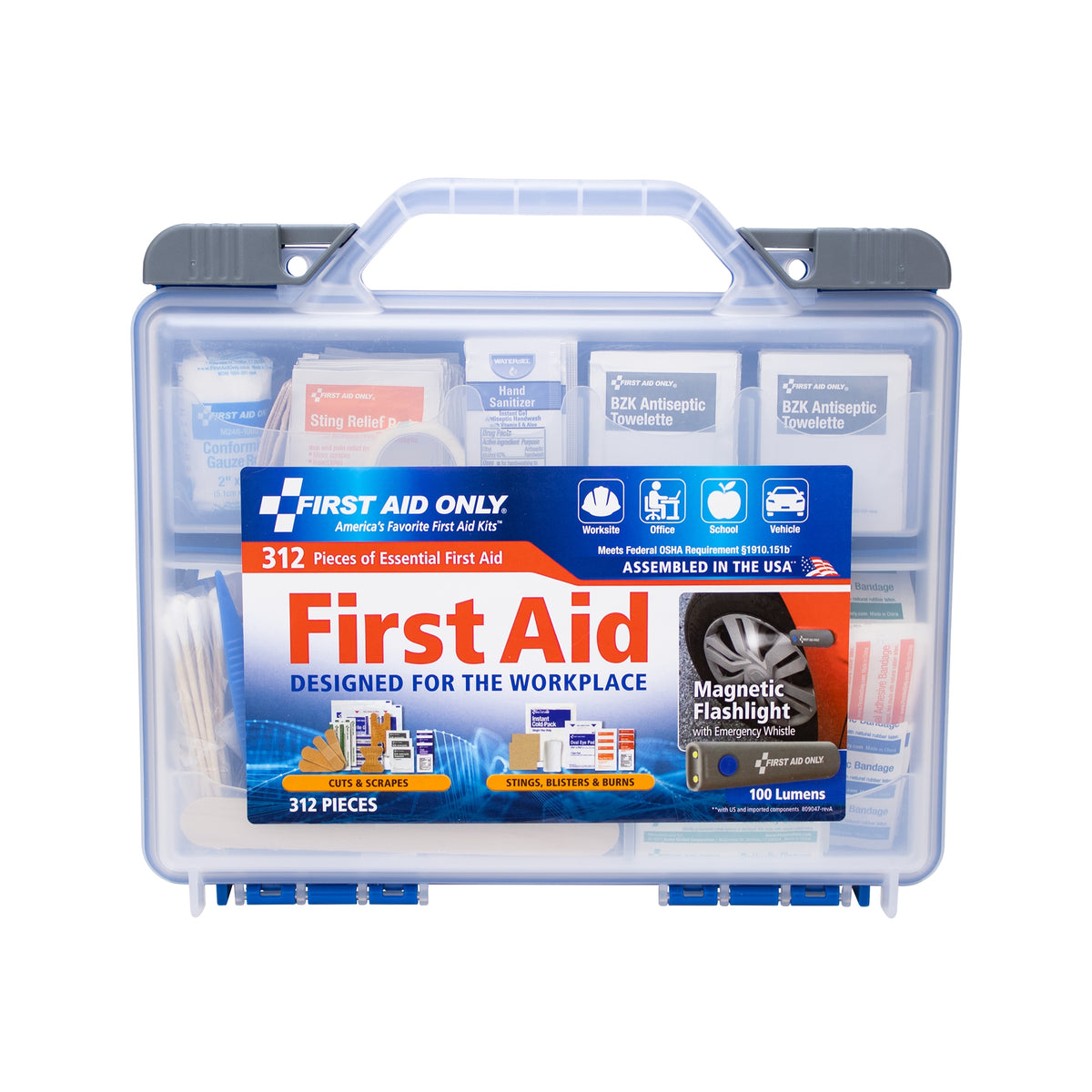 First Aid Only, Workplace First Aid Kit with Flashlight,  312 Pieces - product image 6