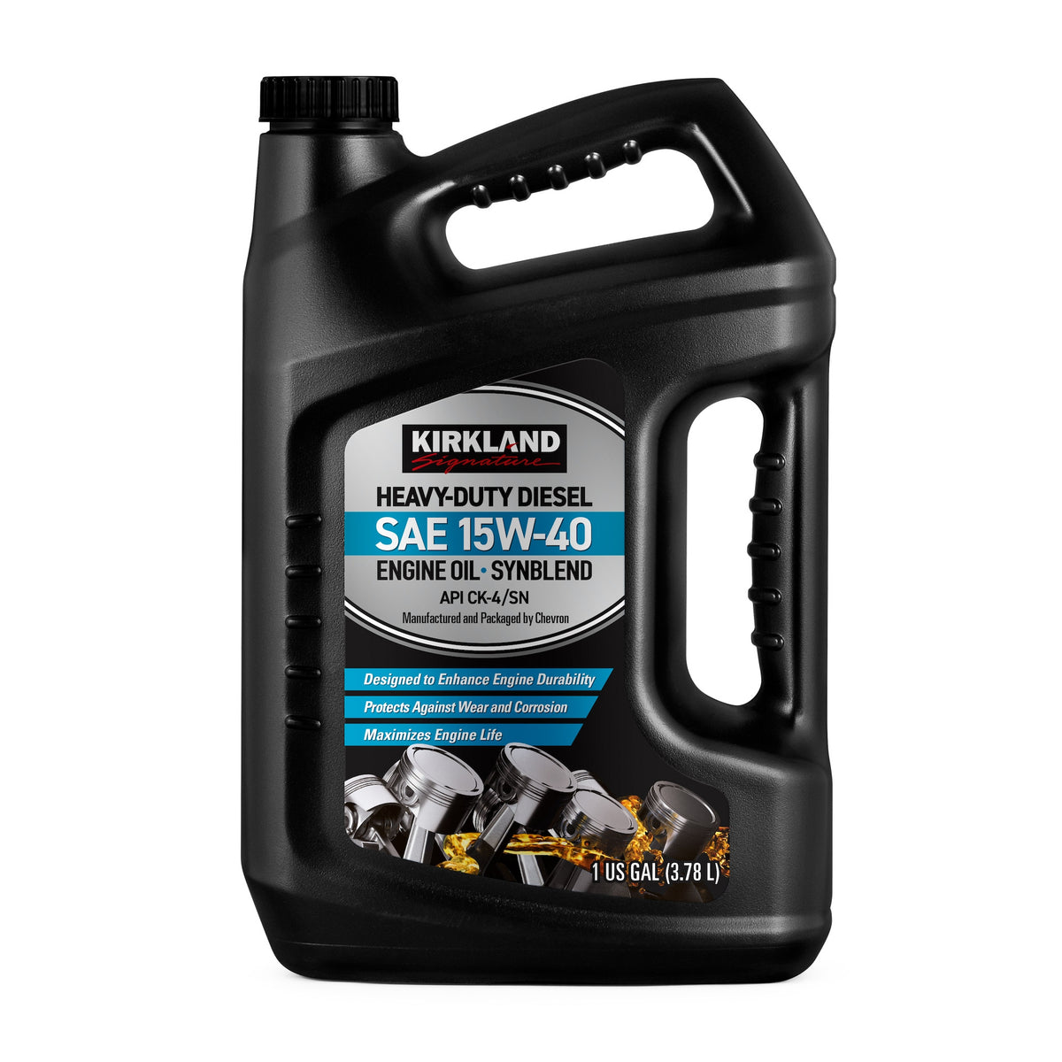 Kirkland Signature Synthetic Blend SAE 15W-40 Heavy-Duty Diesel Engine Oil, 1 Gallon, 3 ct - product image 4