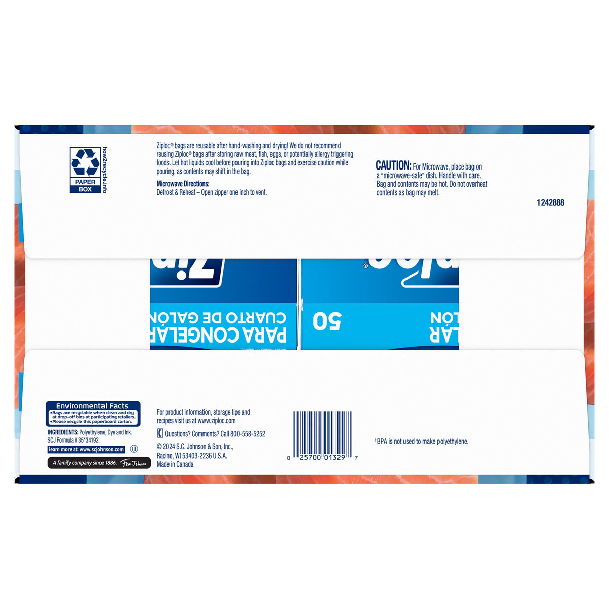 Ziploc Grip 'n Seal Freezer Bags, Quart, 200 ct - product image 3