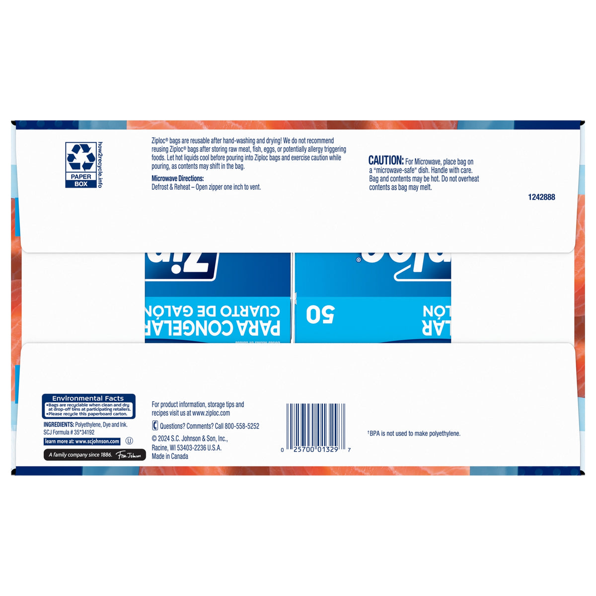 Ziploc Grip 'n Seal Freezer Bags, Quart, 200 ct - product image 2