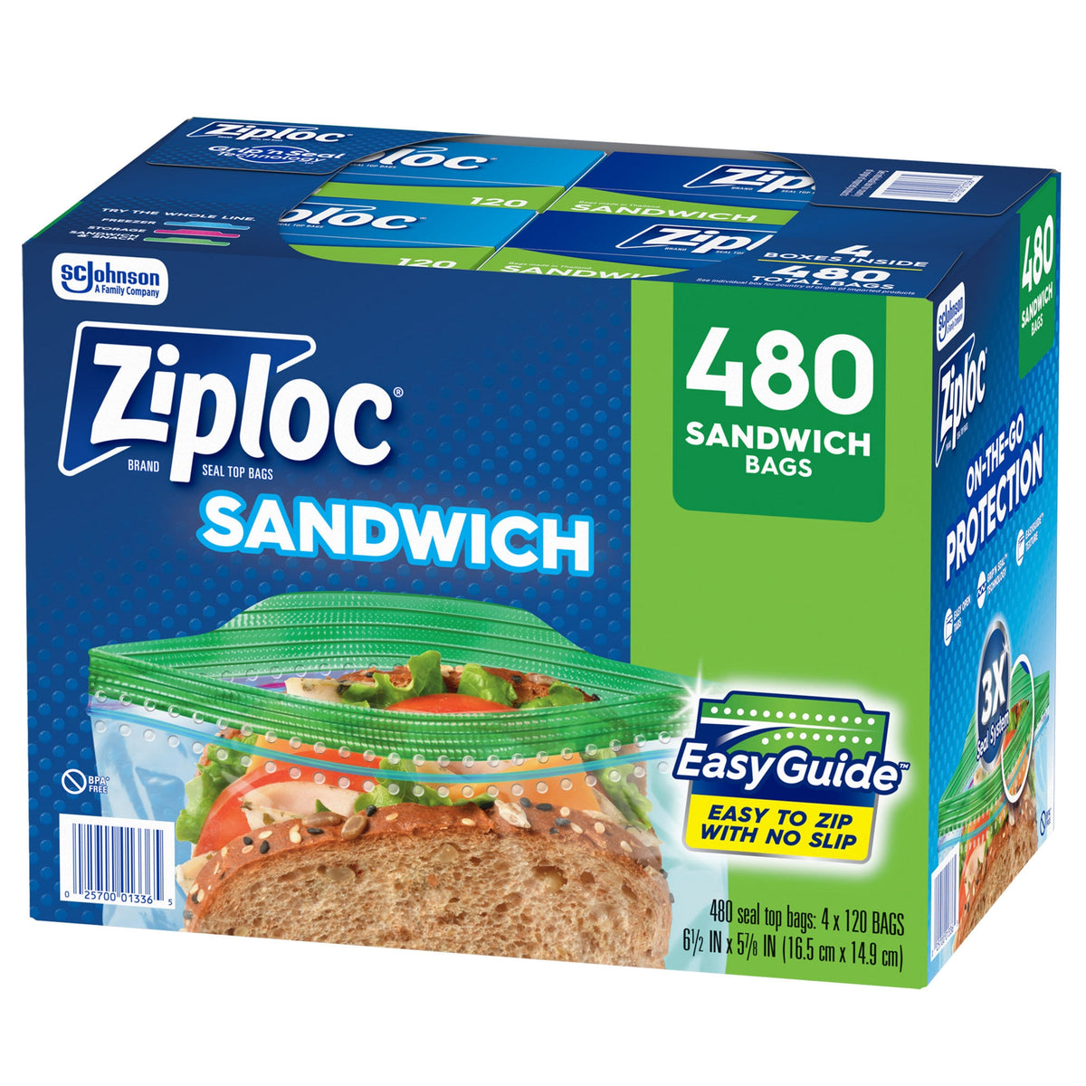 Ziploc Grip 'n Seal Sandwich Bags, 480 ct - product image 5