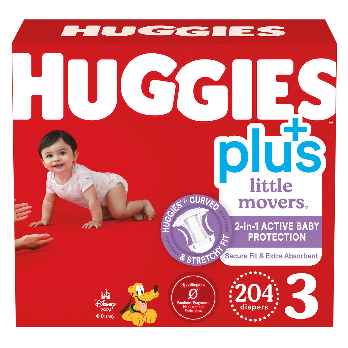 Huggies Plus Little Movers Diapers, Disney Baby, Size 3, 204 ct - product image 12