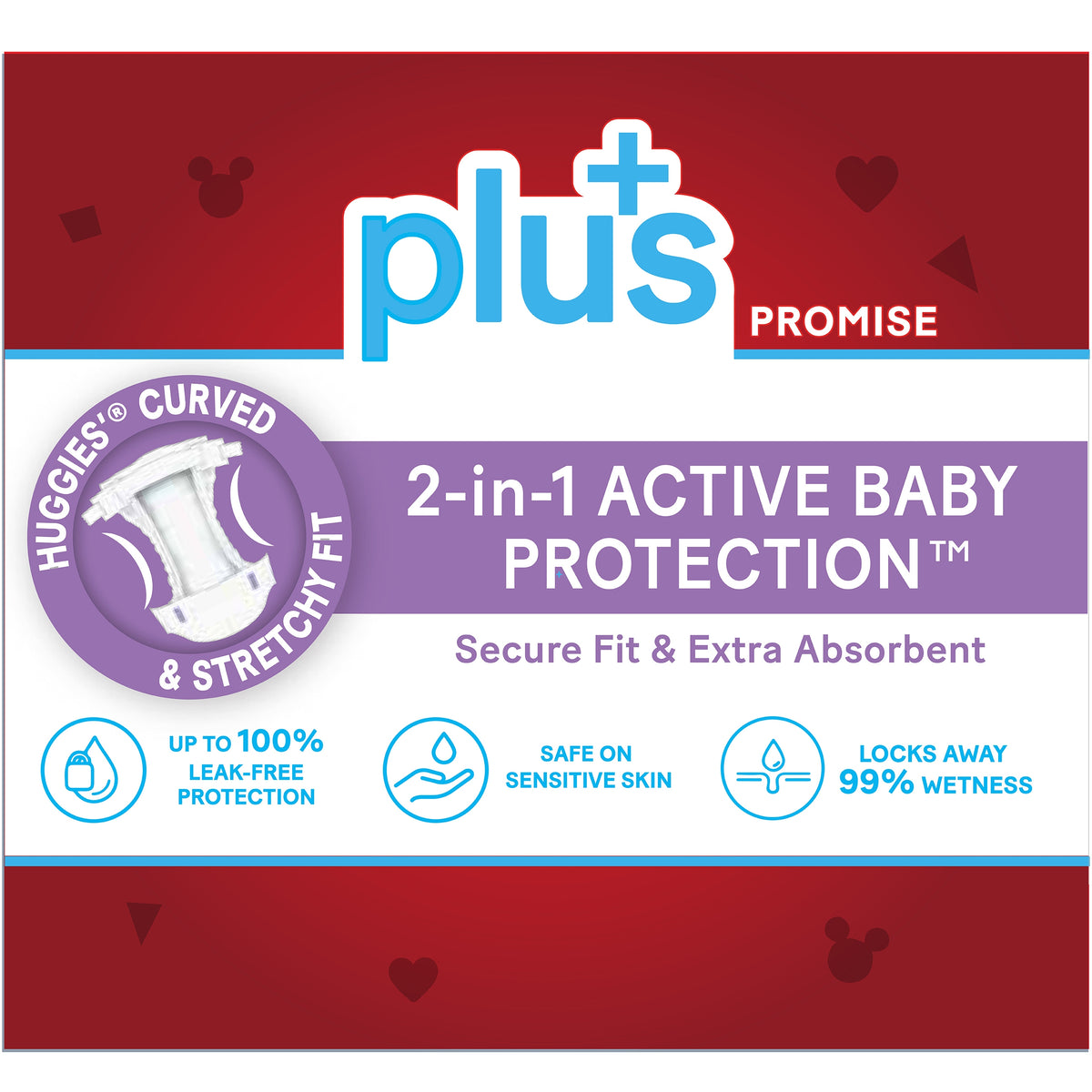 Huggies Plus Little Movers Diapers, Disney Baby, Size 3, 204 ct - product image 2