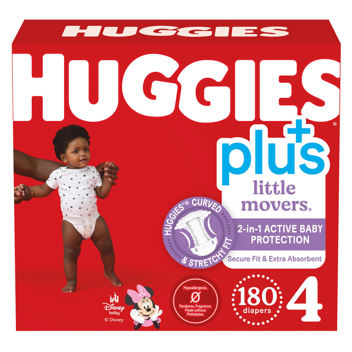 Huggies Plus Little Movers Diapers, Disney Baby, Size 4, 180 ct - product image 8