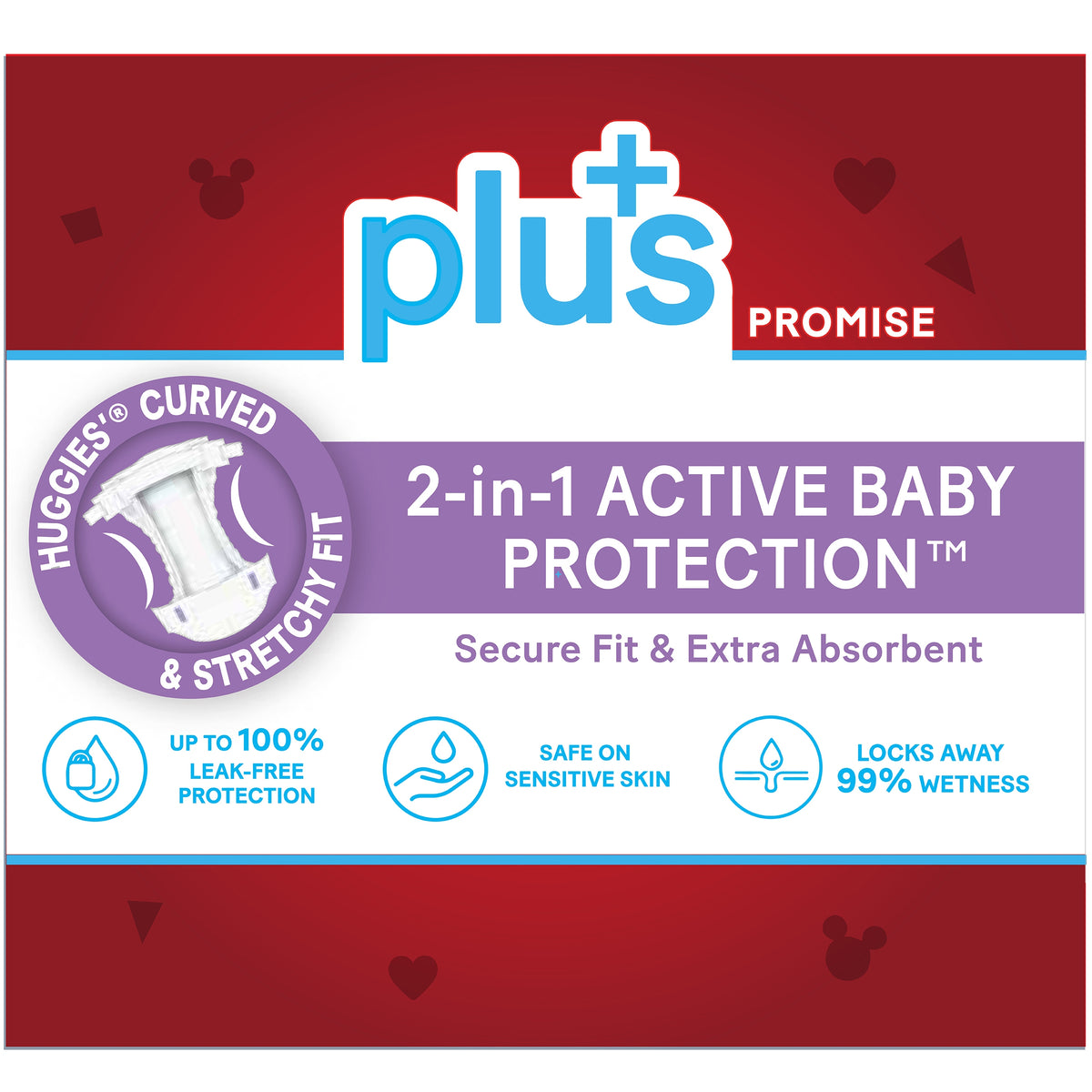 Huggies Plus Little Movers Diapers, Disney Baby, Size 4, 180 ct - product image 2