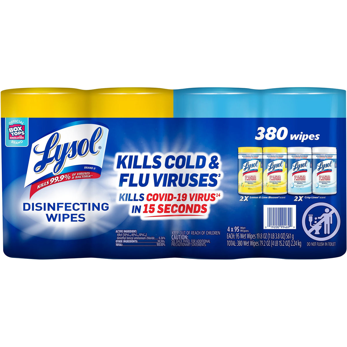 Lysol Disinfecting Wipes, Variety Pack, 380 Wipes - product image 1