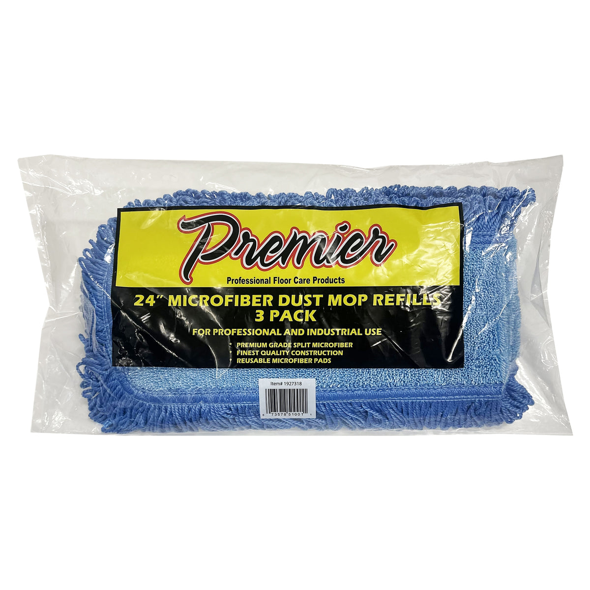 Premier Microfiber Dust Mop Refill for 24" Frame, Blue, 3 ct - product image 1