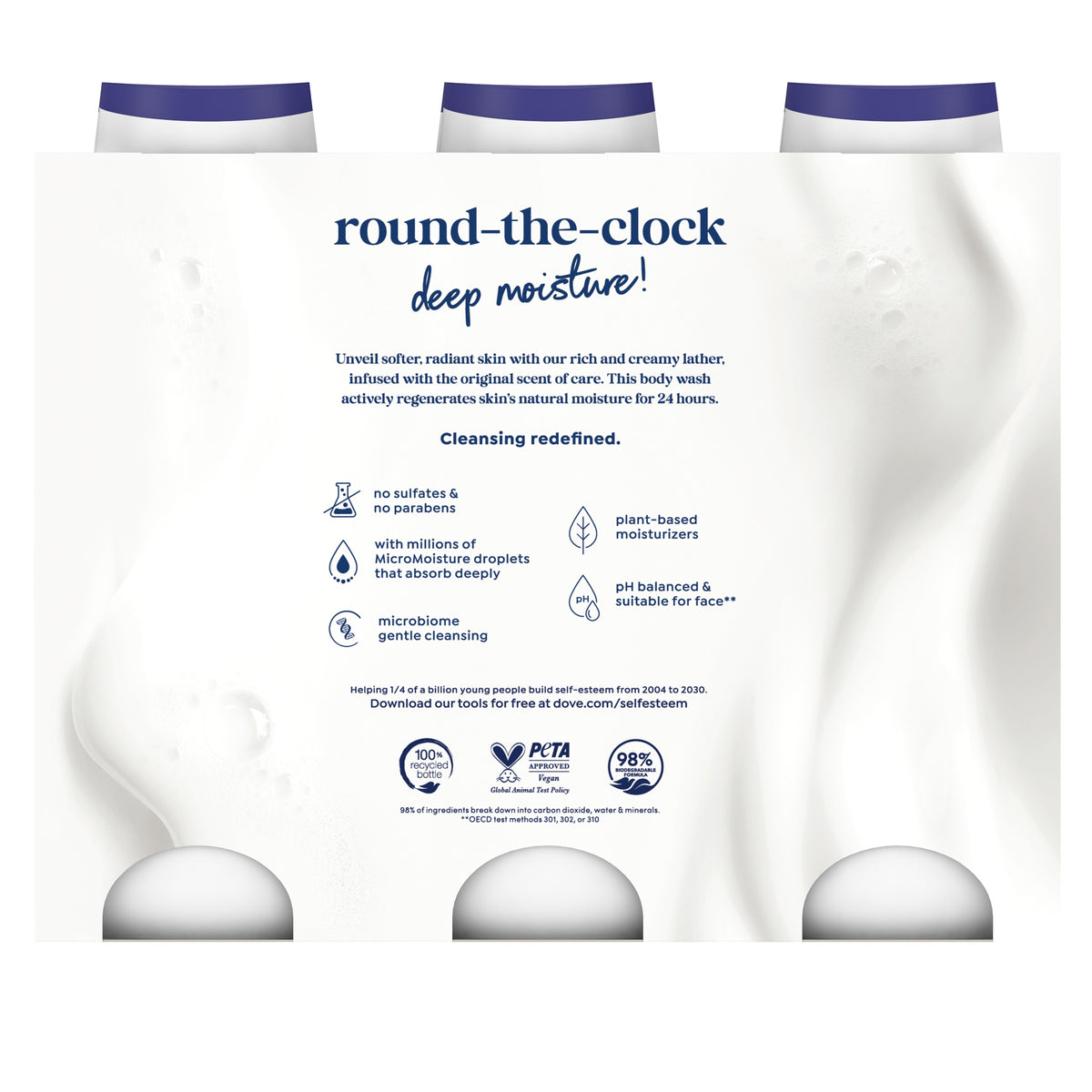 Dove Deep Moisture Body Wash, 23 fl oz, 3 ct - product image 2