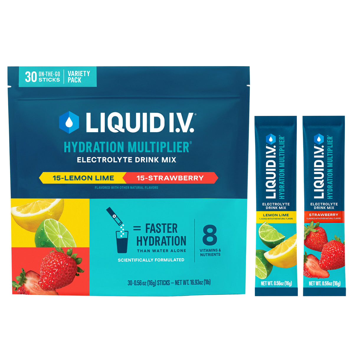 Liquid I.V. Hydration Multiplier Electrolyte Drink Mix, Variety Pack, 0.56 oz, 30 ct - product image 6