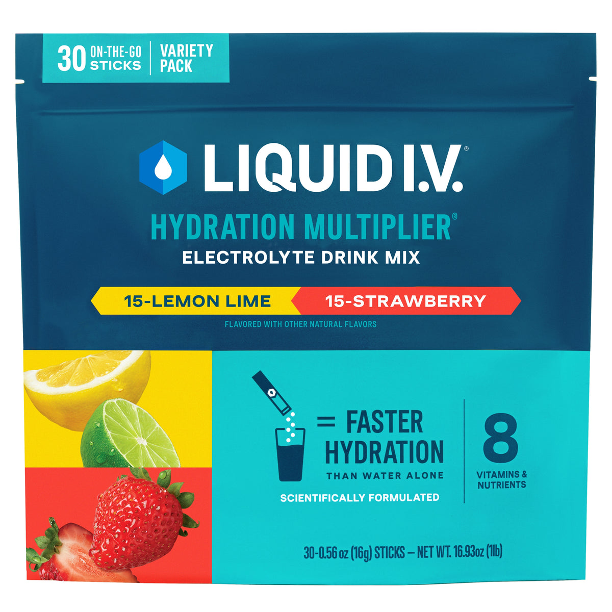 Liquid I.V. Hydration Multiplier Electrolyte Drink Mix, Variety Pack, 0.56 oz, 30 ct - product image 3