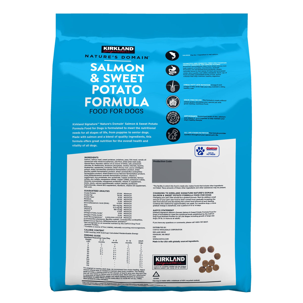 Kirkland Signature Nature's Domain Dog Food, Salmon & Sweet Potato, 25 lbs - product image 5