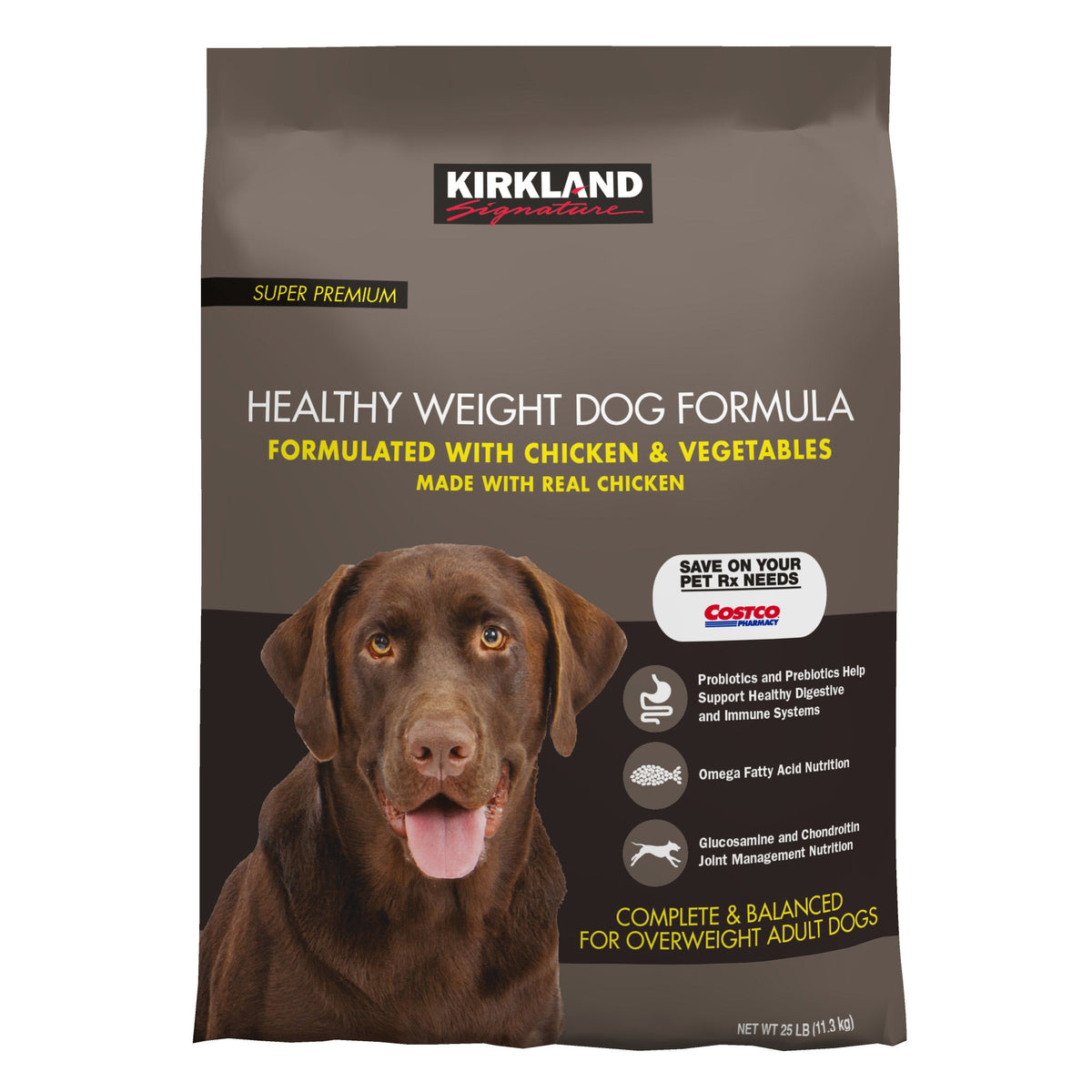 Kirkland Signature Super Premium Healthy Weight Dog Food, Chicken & Vegetables, 25 lbs - product image 4